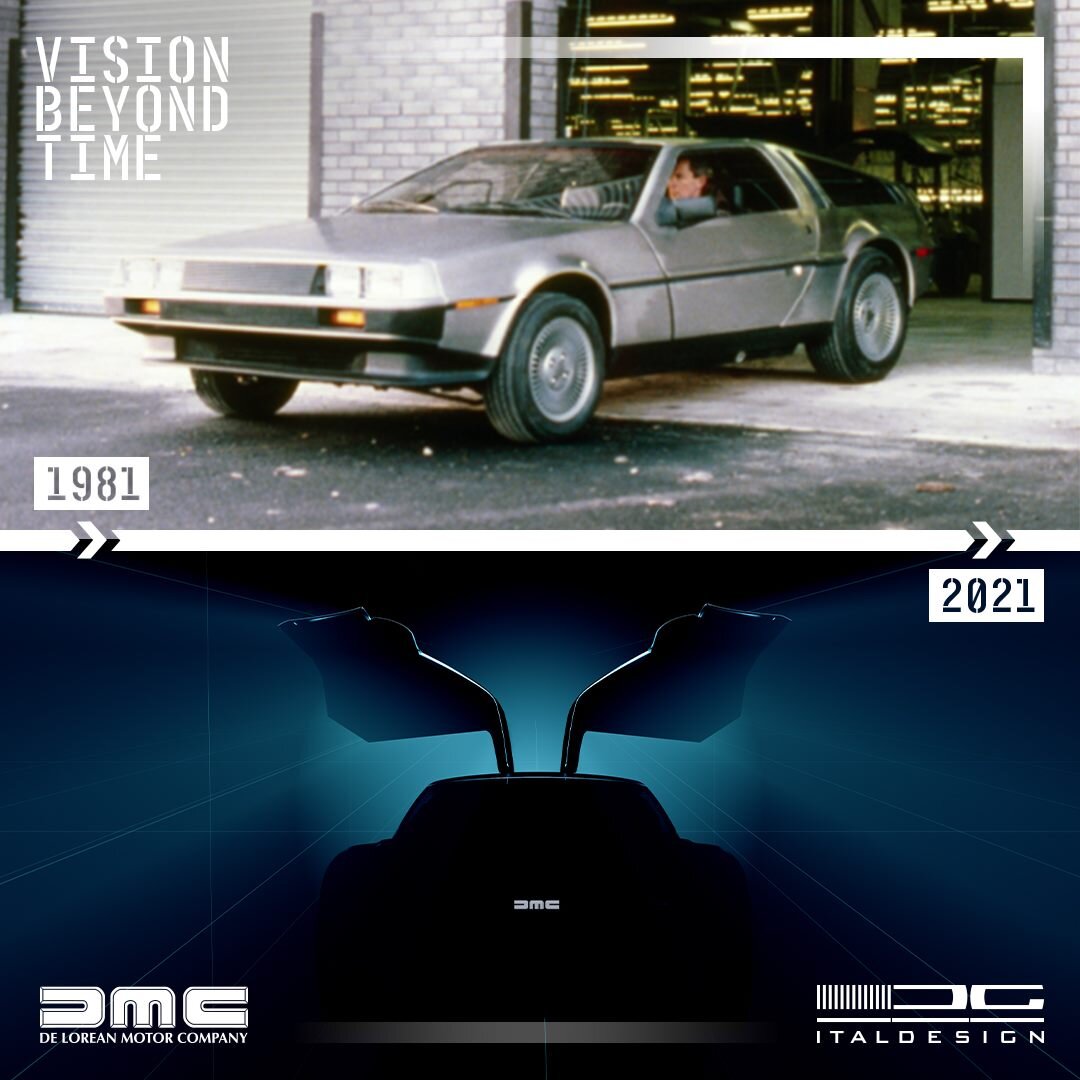 DeLorean DMC-12 - сверху, DeLorean Evolved - снизу