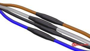 Соединение кабеля термомуфтой.