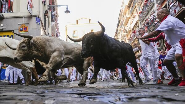    Фестиваль Сан-Фермин в Памплоне, Испания. 11 июля 2018 года© AFP 2022 / Jose Jordan