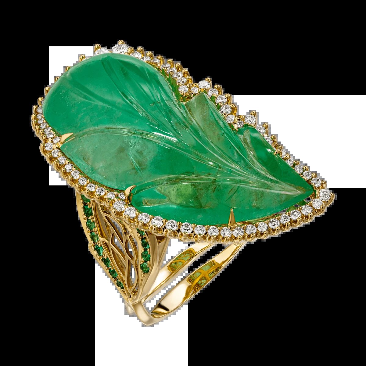 На фото: Кольцо с изумрудом "Сады Шалимара"