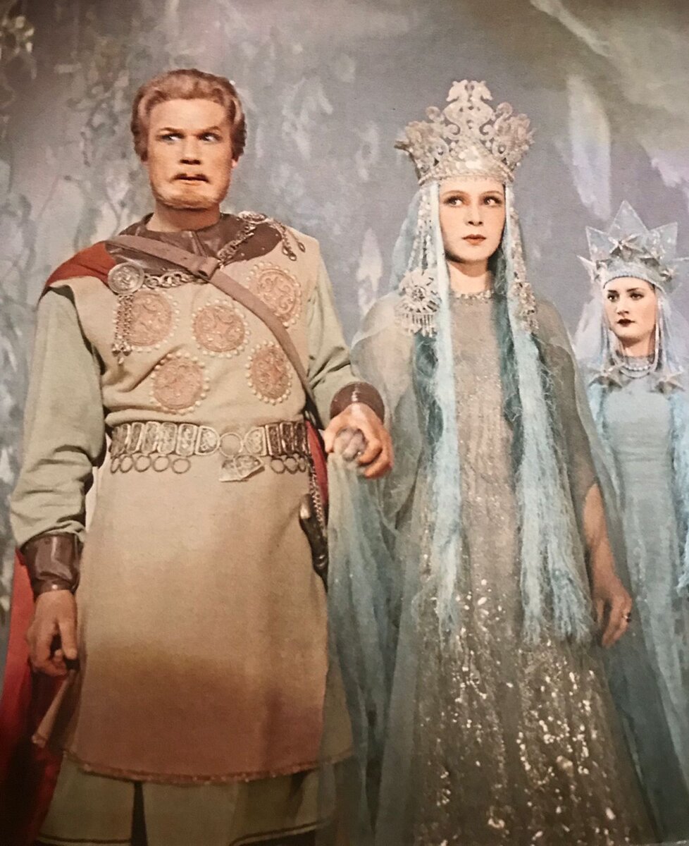 Нинель Мышкова с Сергеем Столяровым в фильме "Садко", 1952 г.