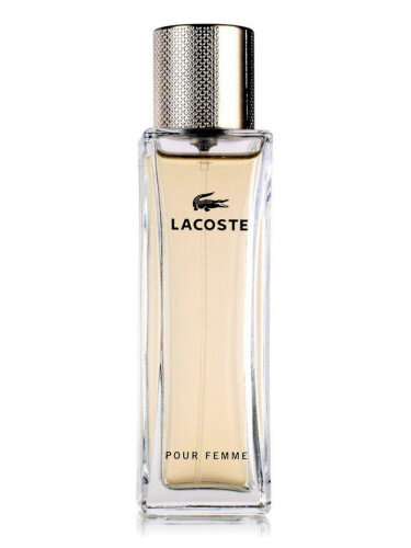 Lacoste Pour Femme Lacoste Fragrances — это аромат для женщин, он принадлежит к группе цветочные древесно-мускусные. Lacoste Pour Femme выпущен в 2003 году. Парфюмер: Olivier Cresp. Верхние ноты: Перец, Фрезия и Яблоко; средние ноты: Гелиотроп, Фиалка, Жасмин, Гибискус и Роза; базовые ноты: Замша, Сандал, Ладан, Кедр и Лабданум.