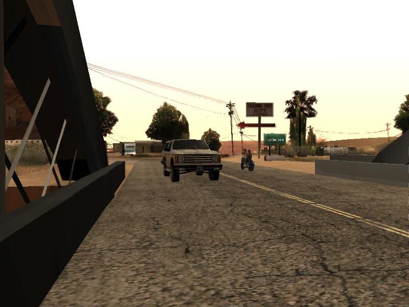 Джип на дороге...