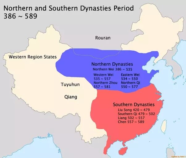 династия северная вэй. северные и южные династии китая. эпоха южных и северных династий китая карта. северный и южный китай. династия цзинь.
