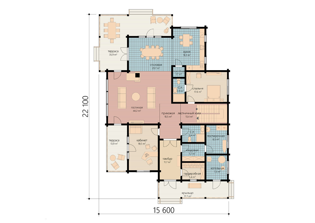 Первые идеи по планировке рисовали буквально «на коленках». Вот такой план по итогу утвердили.