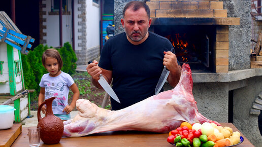 МЯСО в ВИНЕ. БАРАН в ДУХОВКЕ. ЗАПЕКАЕМ БАРАНИНУ в ДЕРЕВЕНСКОЙ ПЕЧИ