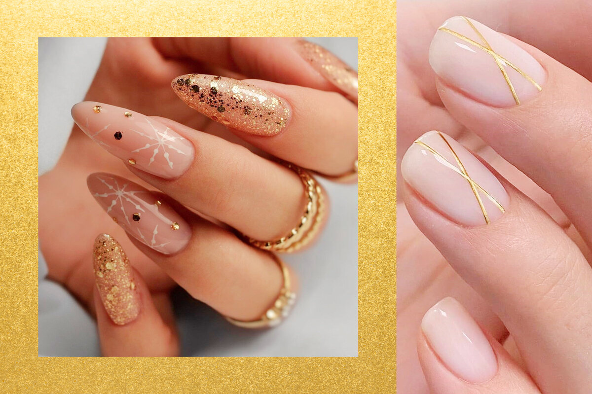    Богатый маникюр с золотом: 10 примеров роскошного нейл-дизайна, актуального в новогодние праздники
