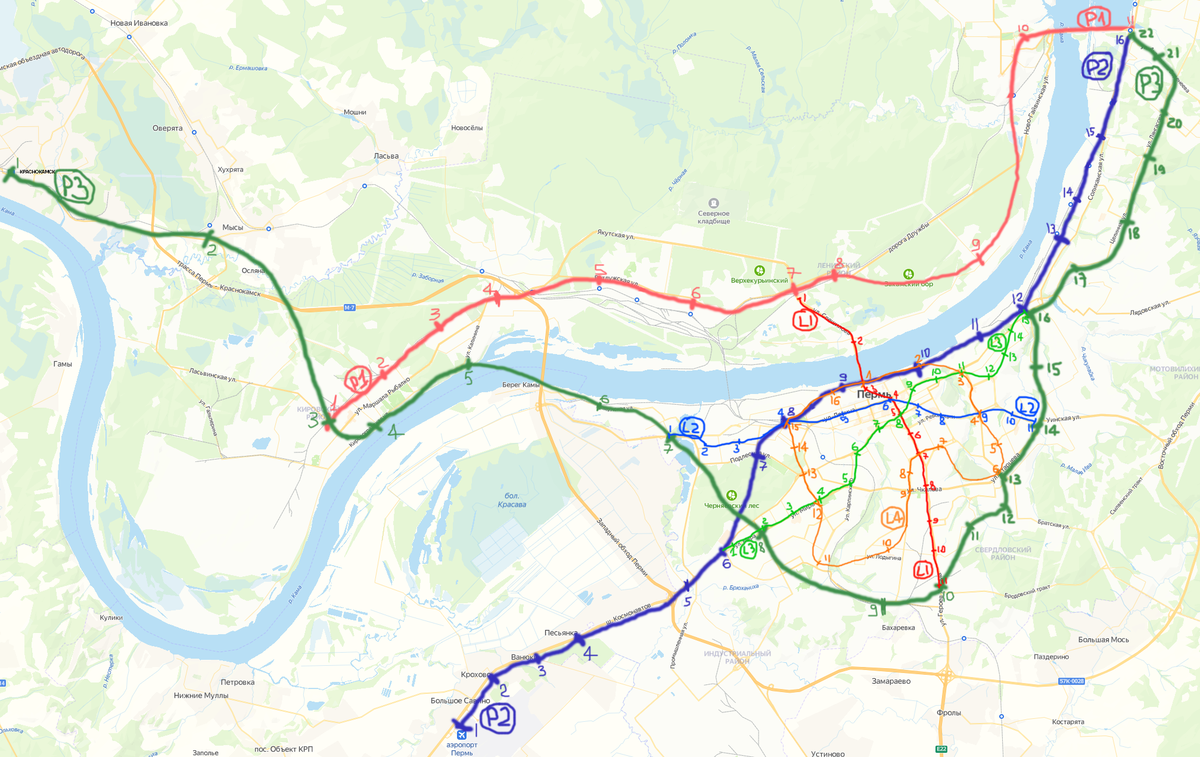 Пермское метро схема