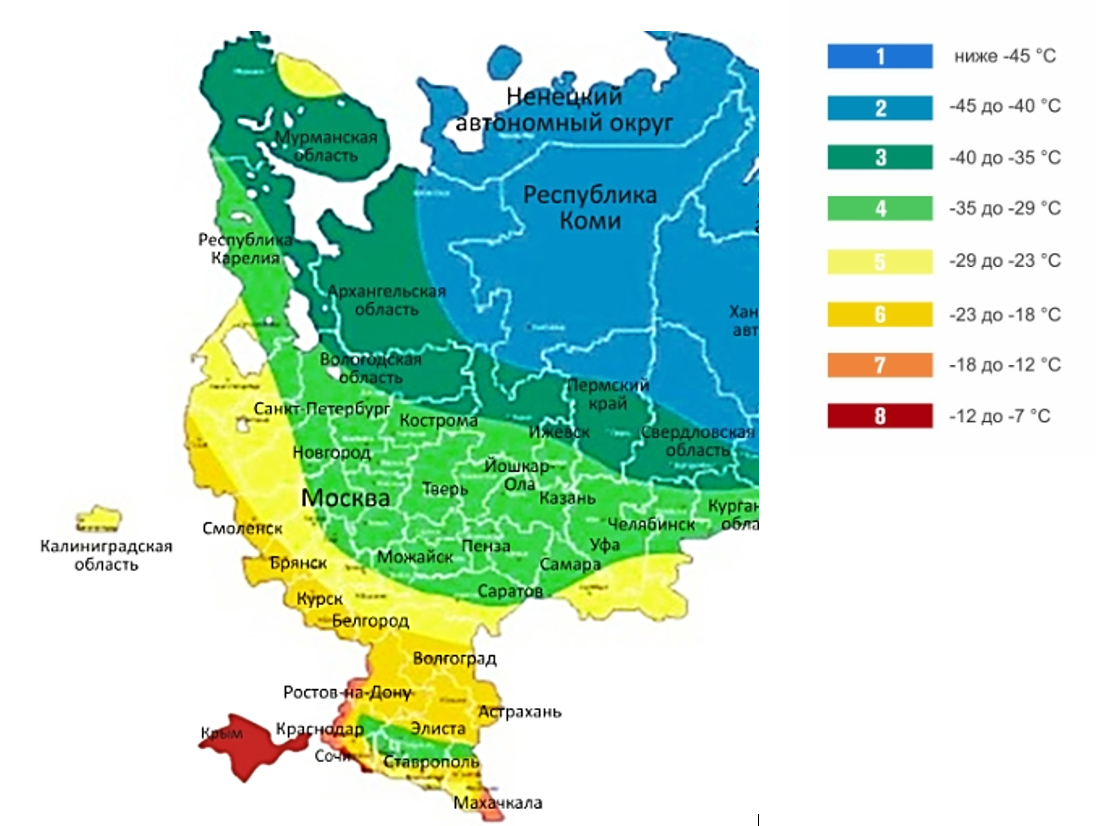 Климатические зоны ростов