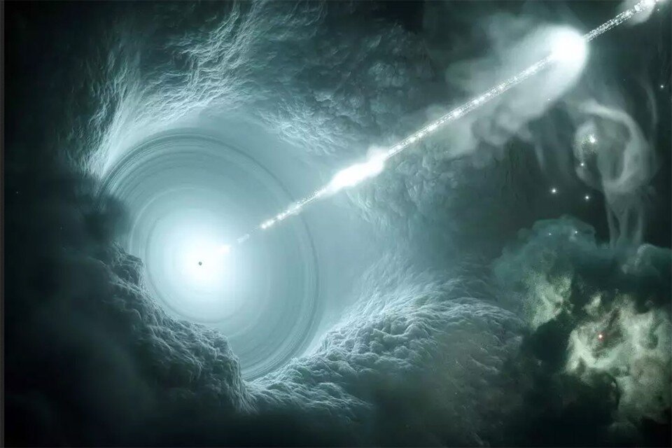     По одной из гипотез, по другую стороны от черной дыры находится белая дыра.