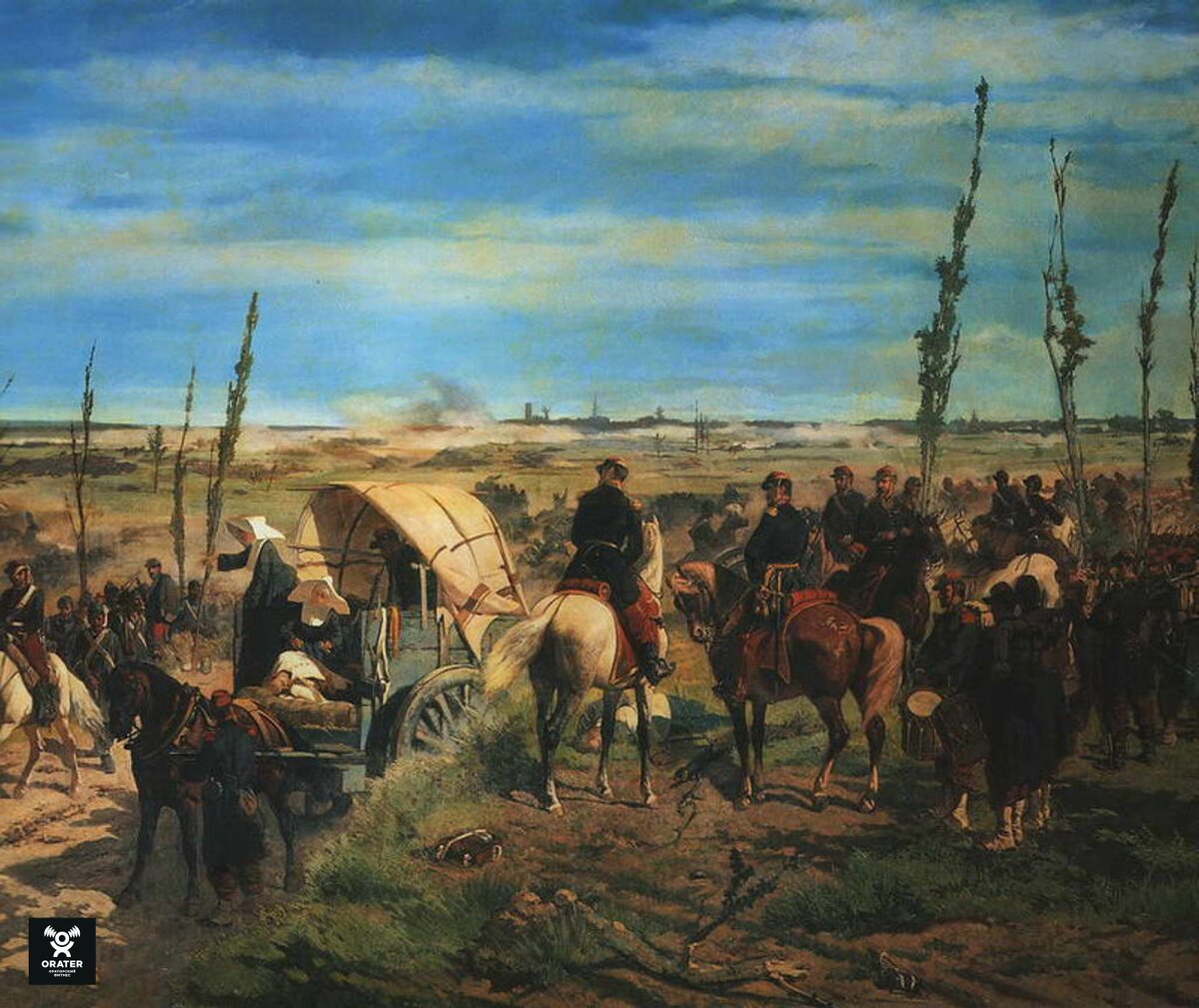 "Итальянский лагерь в битве при Мадженте", Джованни Фаттори, 1861 