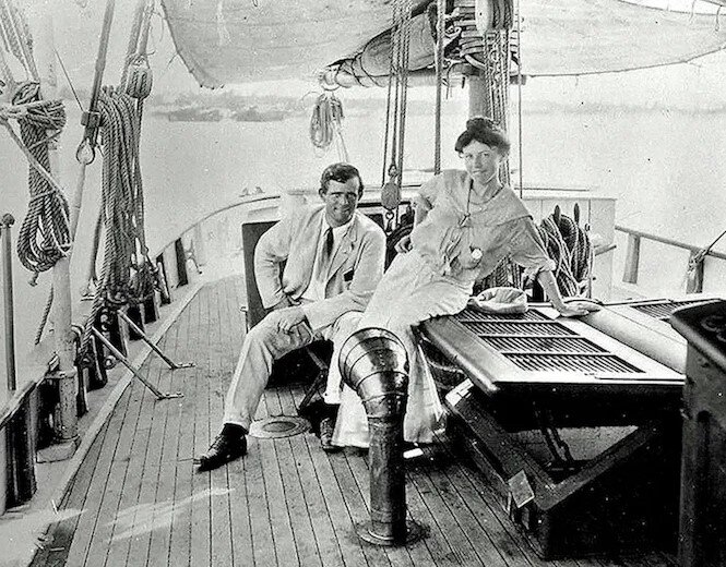 Джек с Чармиан  на "Снарке".