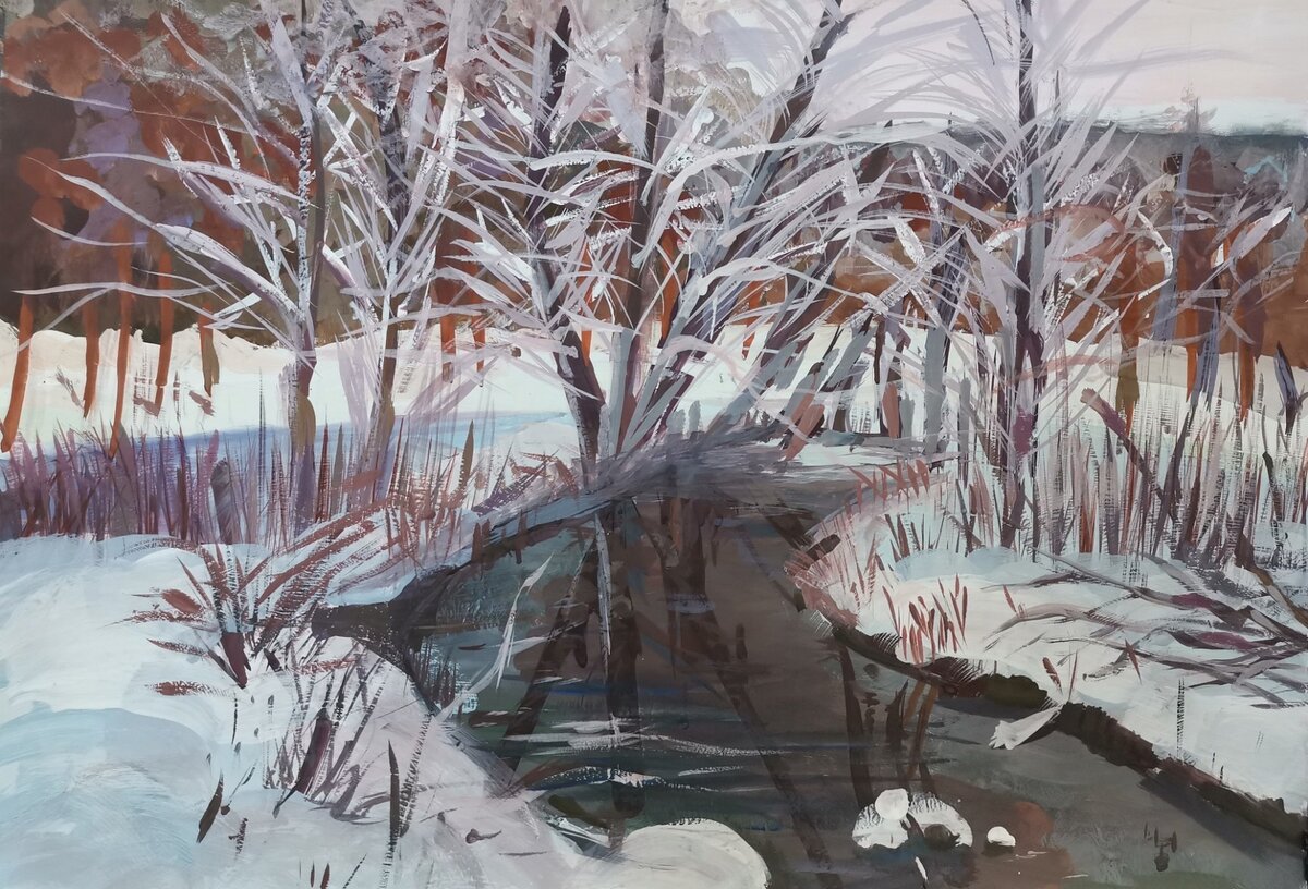 Пограничный филиал ГУО "Берестовицкая детская школа искусств". Гринюк Кирилл. Работа: "Зима".