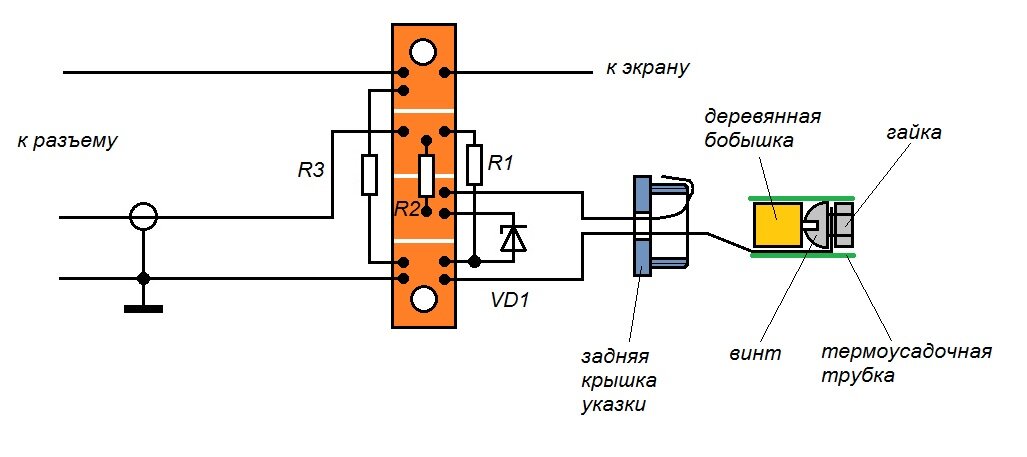 Монтажная схема лазерной излучающей головки