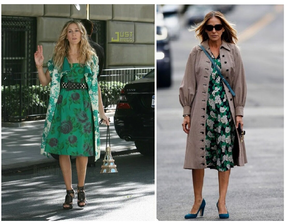 Фото слева из сериала "Секс в больщом городе", а фото справа из сериала "Развод"