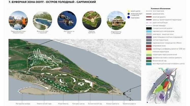 Карта озер острова сарпинского