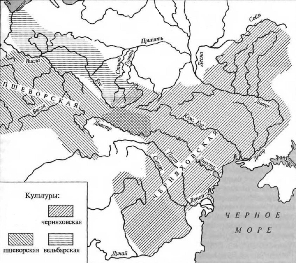 Распространение культуры. Зарубинецкая археологическая культура карта. Черняховская археологическая культура карта. Зарубинецкая и Черняховская культуры на карте. Археологические культуры Восточной Европы.