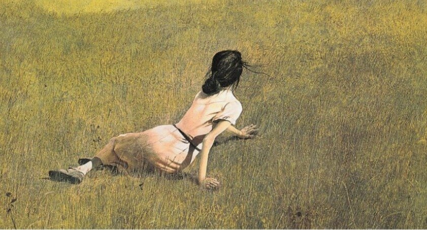 Эндрю Уайет "Мир Кристины" фрагмент