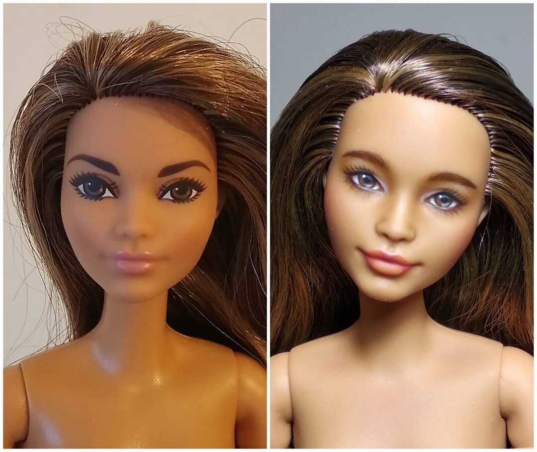 Ольга каменецкая ооак на барби. Ольга каменецкая ооак на барби. Лицо куклы до и после. Ооак куклы барби. Ольга каменецкая куклы.
