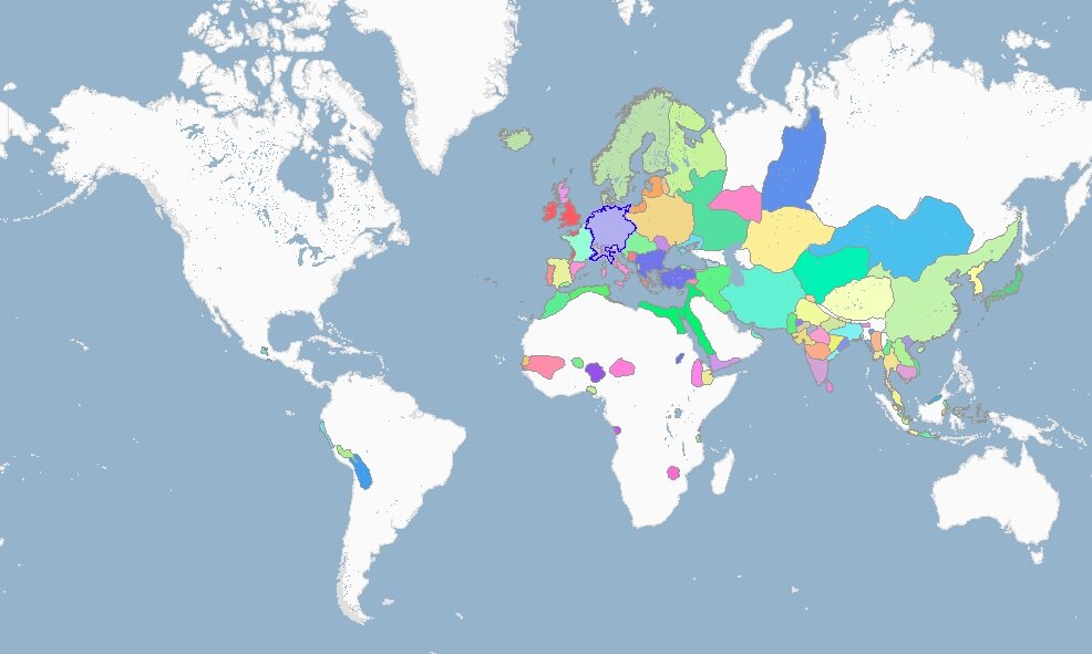 Мир в 1449 году.