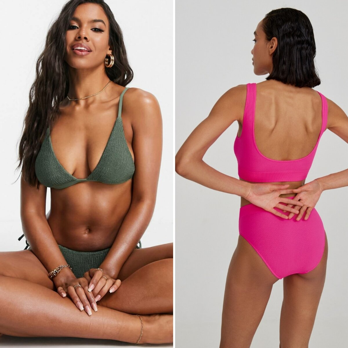 Купальники из жатой ткани