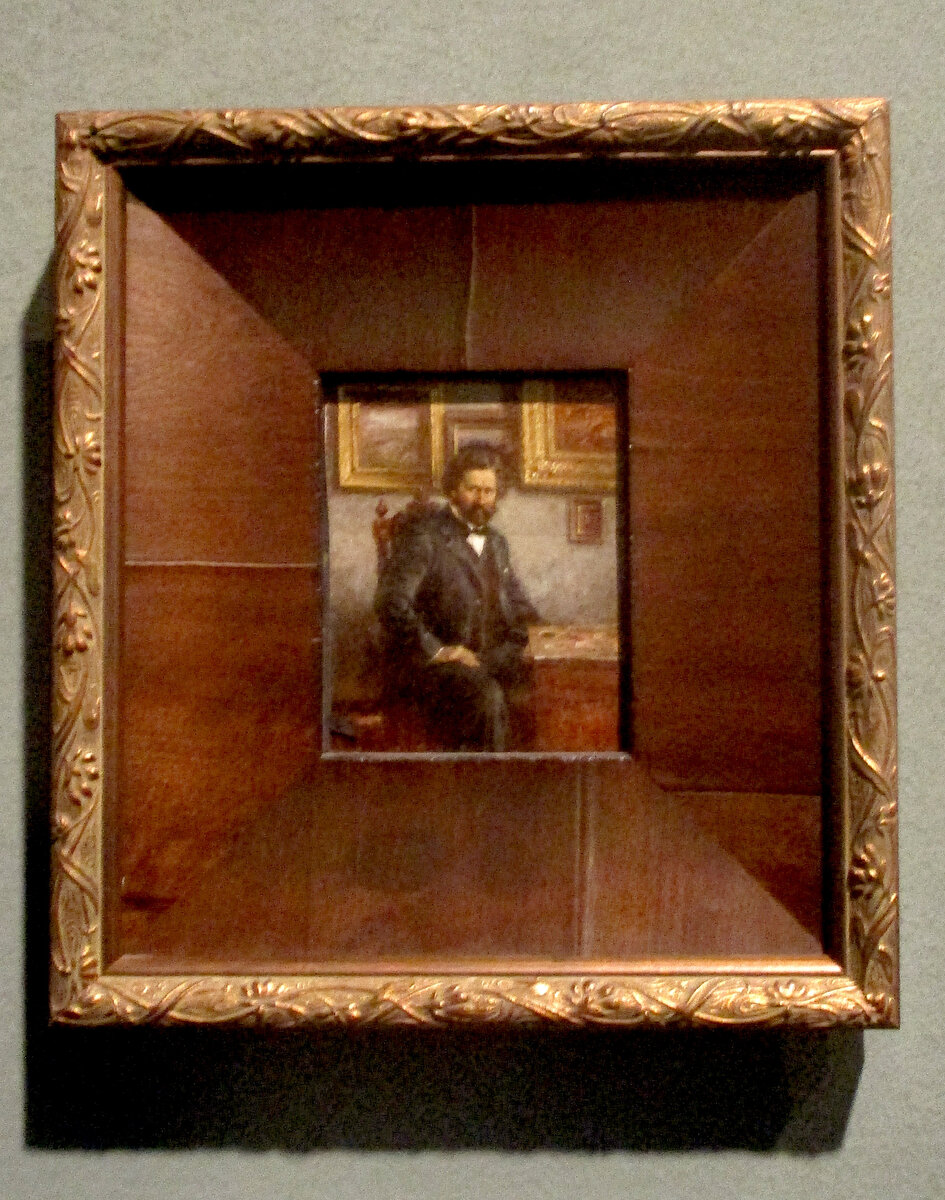 И.Похитонов. Портрет художника И.Е.Репина. 1880-е. Дерево, масло. Собрание Алексея Жилина, Москва