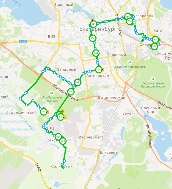 51 автобус екатеринбург остановки. Схема общественного транспорта Екатеринбурга. 54 Автобус ЕКБ. Карта Екатеринбурга с маршрутами общественного транспорта. Маршрут 54 маршрутки.