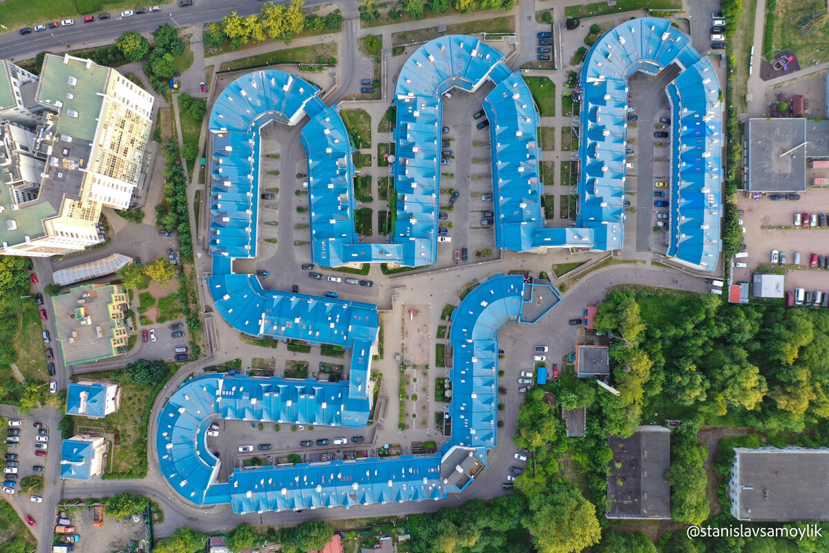 вид сверху на ЖК Сестрорецкие Дубки