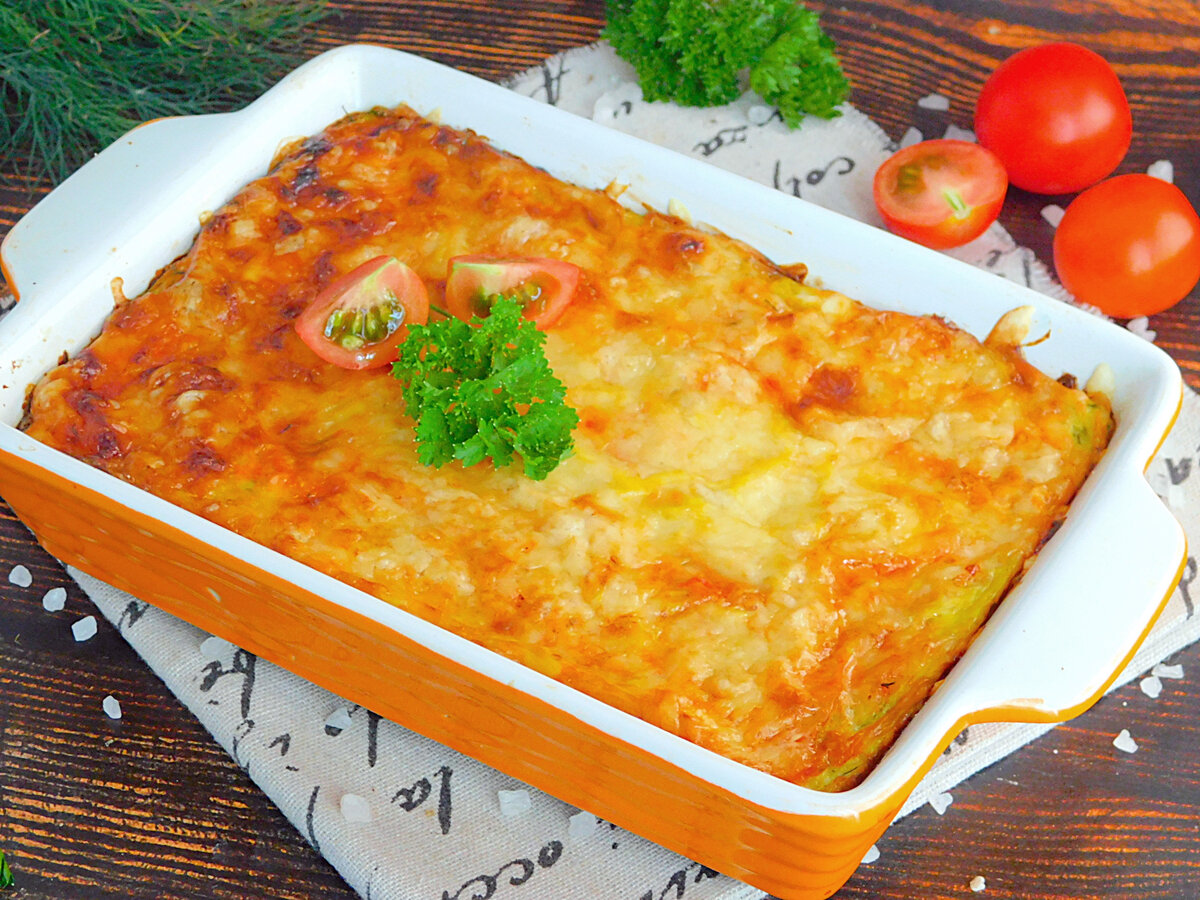 Запеканка из кабачка с брынзой