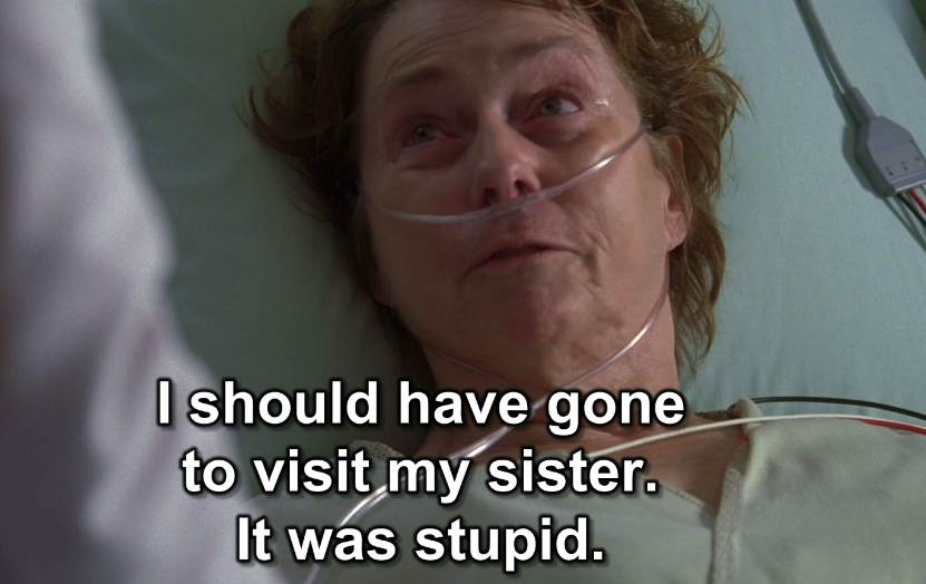 Мне надо было поехать навестить сестру. Это было глупо.