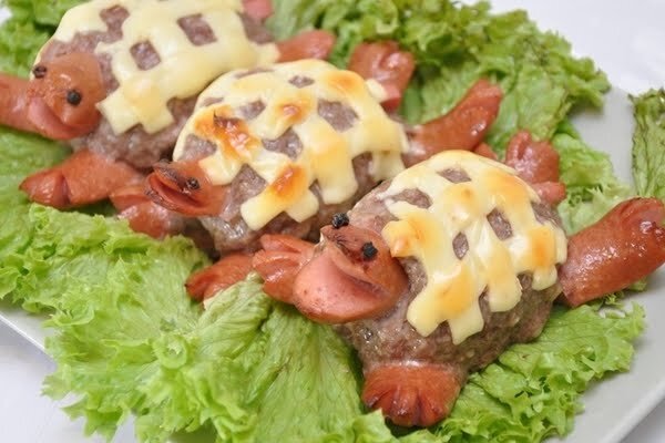 Мясная запеканка "черепашка"