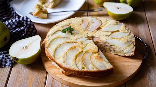 🥧 Шарлотка с грушей и бананом в духовке. 🧑🏻‍🍳 Пеку и делюсь рецептом.