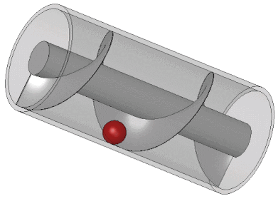 Анимация работы архимедова винта
