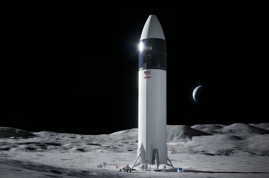 Проект лунного корабля Starship от SpaceX