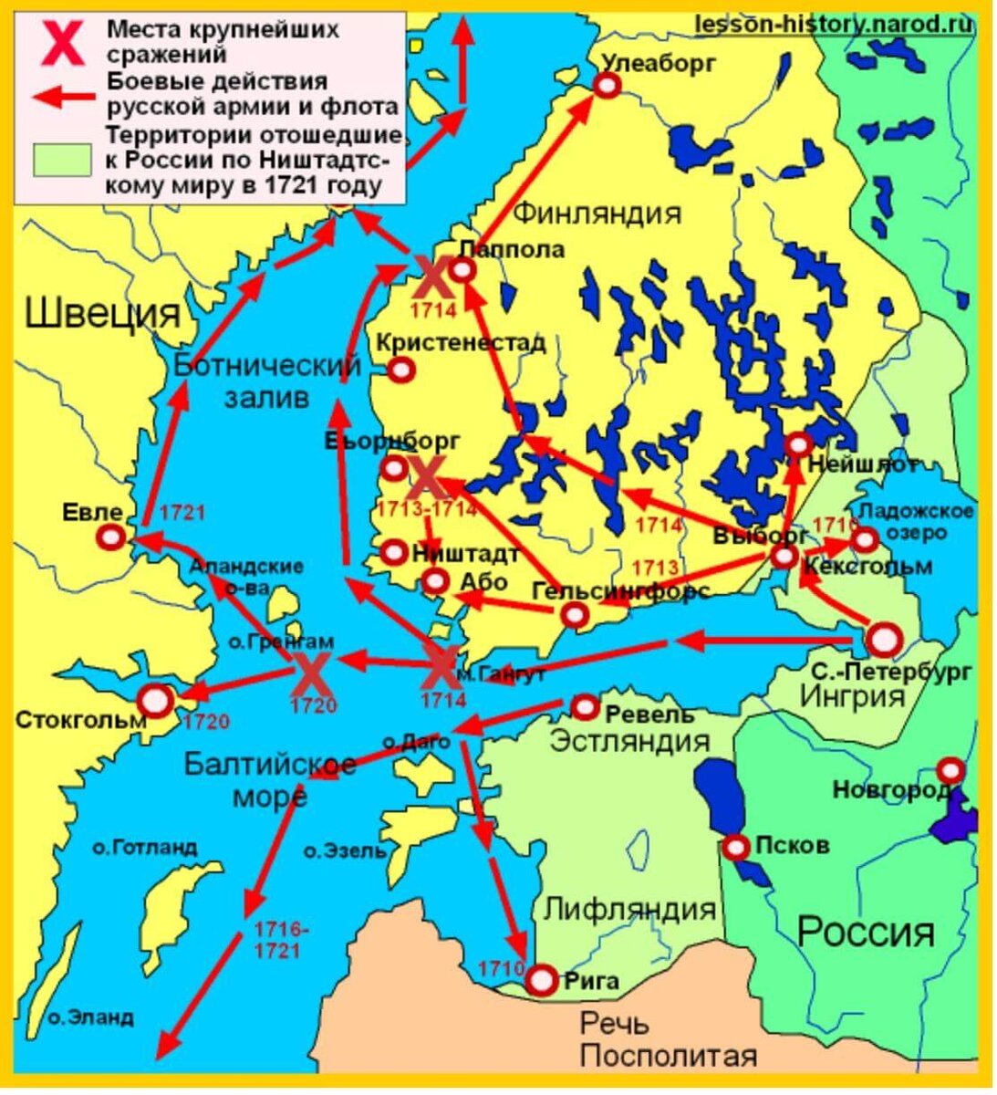 Карта северной войны 8 класс