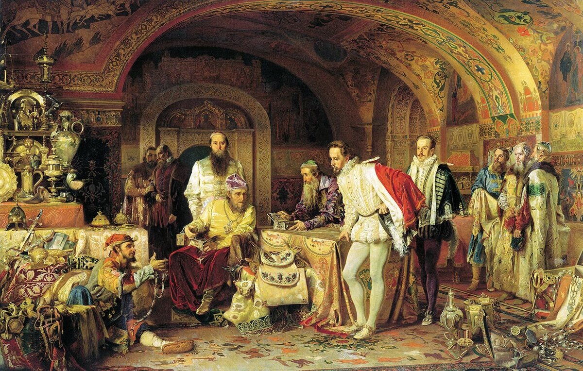 Александр Литовченко «Иван Грозный показывает свои драгоценности английскому послу Горсею» /Русский музей