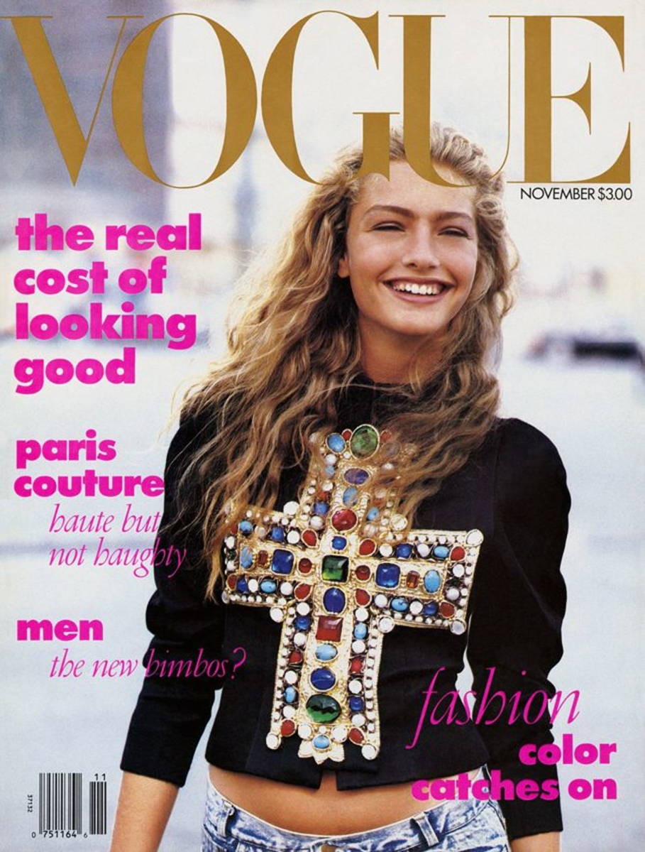 Первая обложка Анны Винтур для Vogue US, ноябрь 1988, фотограф Питер Линдберг. Источник: Vogue.ru
