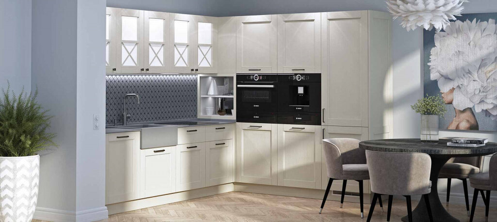 Светло-бежевая кухня