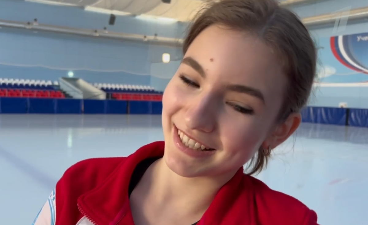 Дарья Усачёва во время тренировки в Новогорске. Источник фото: официальный сайт Первого канала.