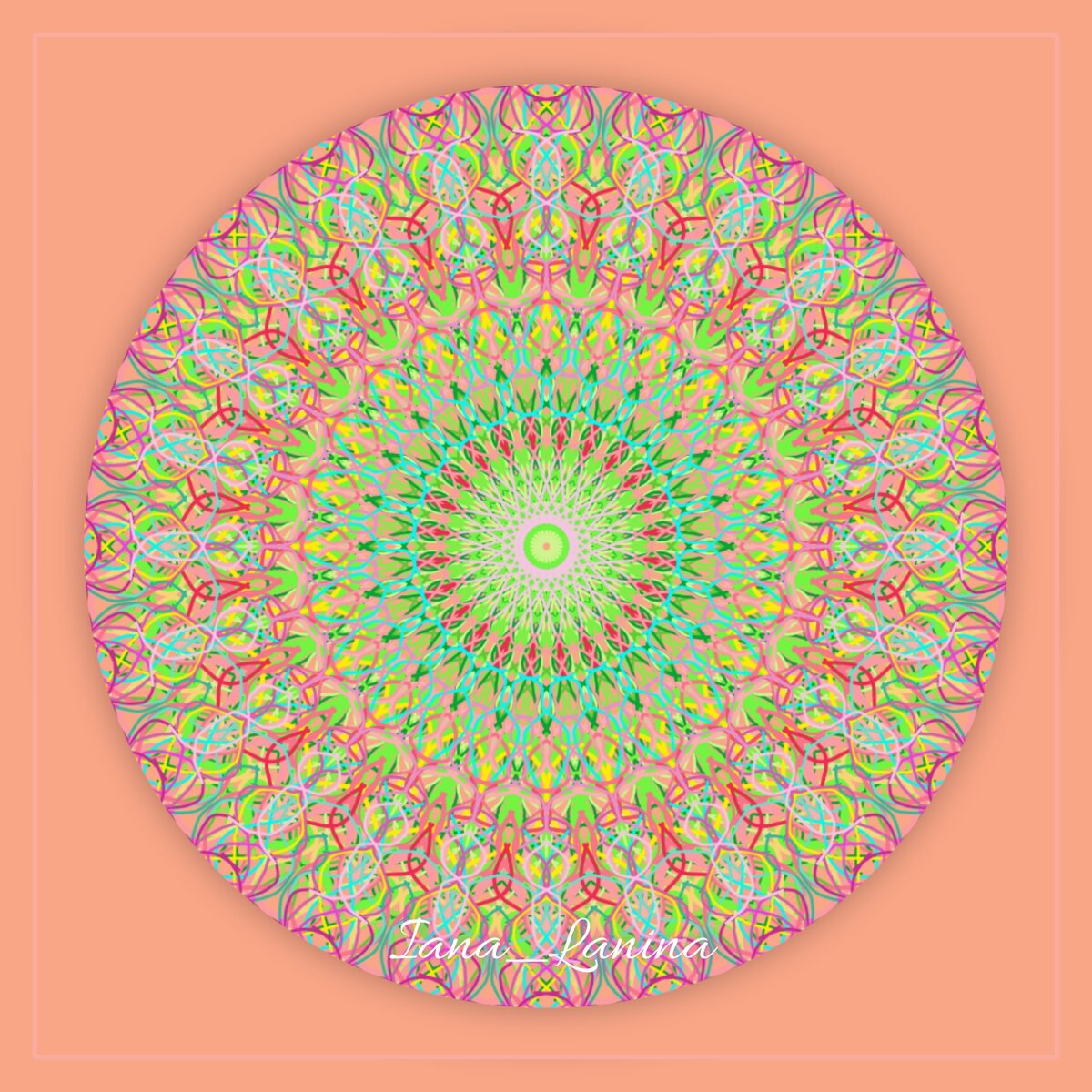 МАНДАЛА "ТЕПЛОТА МОЕГО СЕРДЦА" Автор: Яна Ланина ©