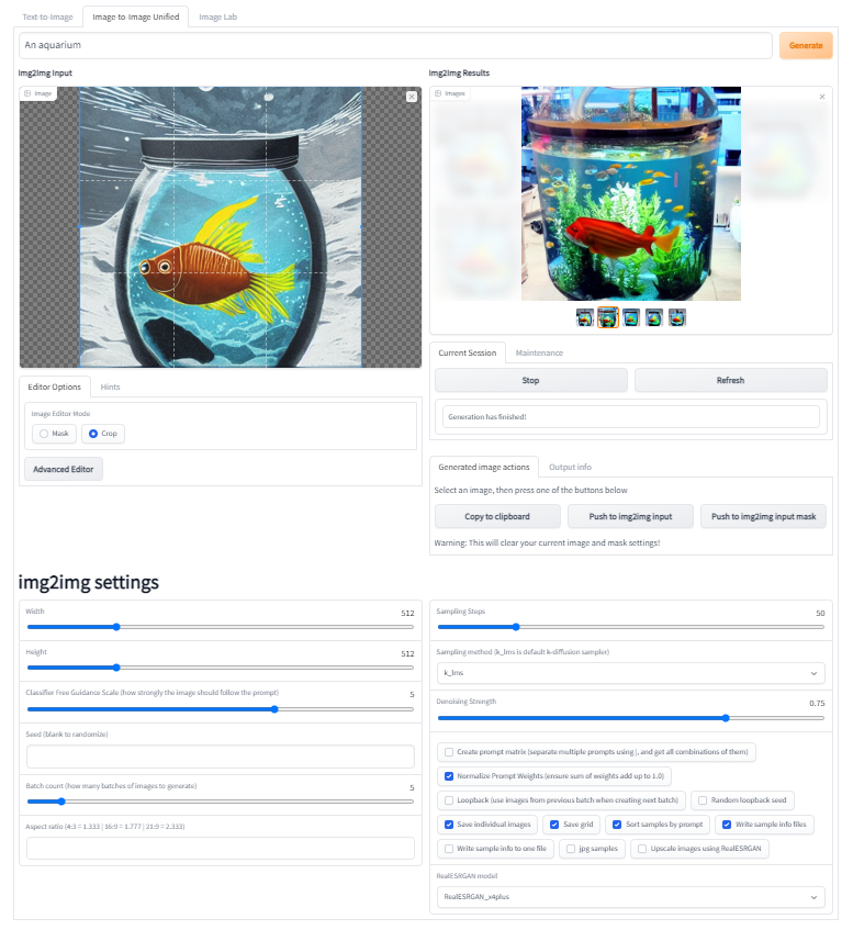 Image-to-image вкладка stable-diffusion-webui