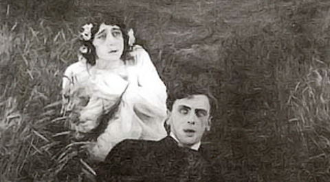 КАДР ИЗ ХУДОЖЕСТВЕННОГО ФИЛЬМА ЕВГЕНИЯ БАУЭРА «ПОСЛЕ СМЕРТИ» (1915)