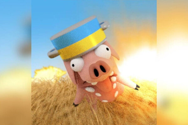 Скриншот видео © Telegram / "СВО — Свинка В Обмороке"