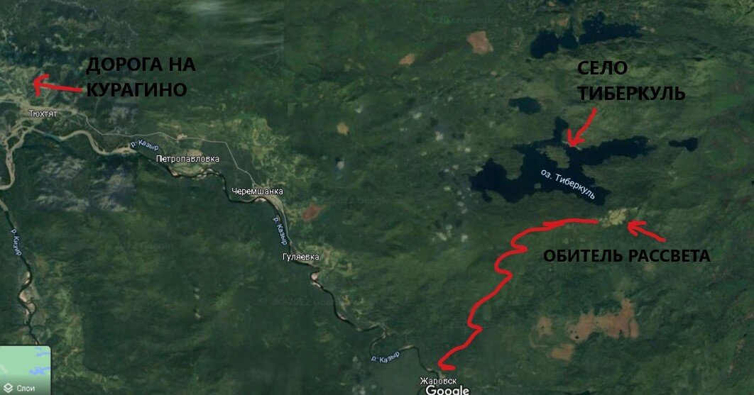 Карта местности, где расселены виссариониты.