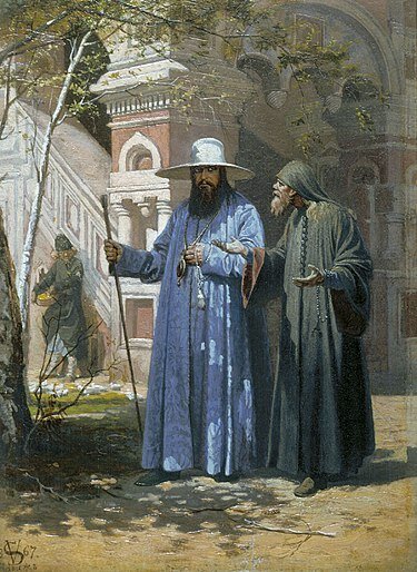 Вячеслав Шварц. Патриарх Никон в Новоиерусалимском монастыре. 1867. Государственная Третьяковская галерея, Москва