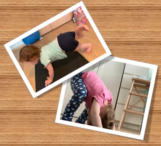 А пока мы с Полиной занимаемся йогой... 