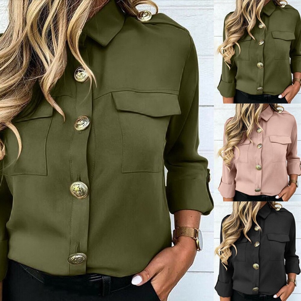 Рубашка в стиле милитари