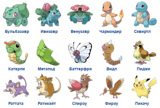 Такие разные покемоны