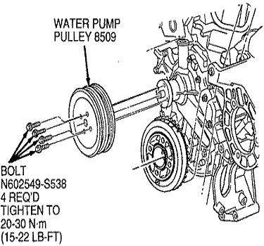 F-150 Схема водяного насоса