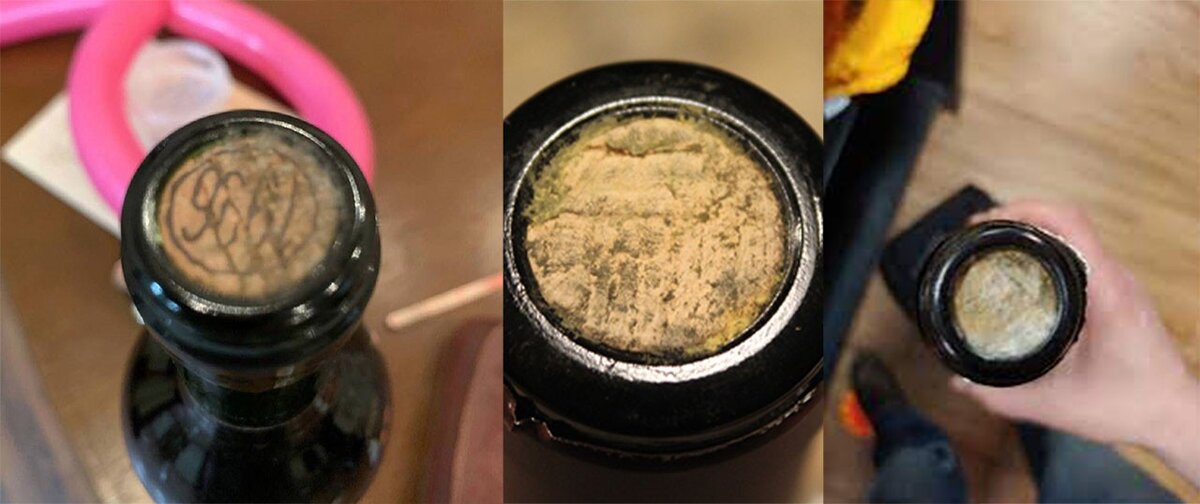 Важный факт о плесени под капсулойВ верхней части пробки и на горлышке под капсулой вы можете обнаружить следы плесени. Это вовсе не значит, что вино испорчено. Даже наоборот. Плесень живет там, где влажно. В холодных влажных погребах французских шато она столетиями живет на стенах и бутылках, очень ценится и всячески оберегается виноделами. Если бутылку правильно хранят, плесень может сохраняться под капсулой в течение долгих лет: она может быть белой, серой или черной, выступать на пробке пятнышками или точками и даже пушиться. Выглядит не очень привлекательно и даже отталкивающе, но для нашего здоровья она не опасна и вину внутри бутылки не вредит. Дезинфицировать ничего не надо, достаточно просто протереть влажной тканью.Внимание! Плесени не должно быть в нижней части пробки - той, что соприкасается с вином. Пробка не должна иметь странного/неприятного запаха. В вине также не должно быть несвойственных ему запахов и привкусов. Если перечисленное выше не обнаружено, с вином все хорошо, пить можно.Это нормально
